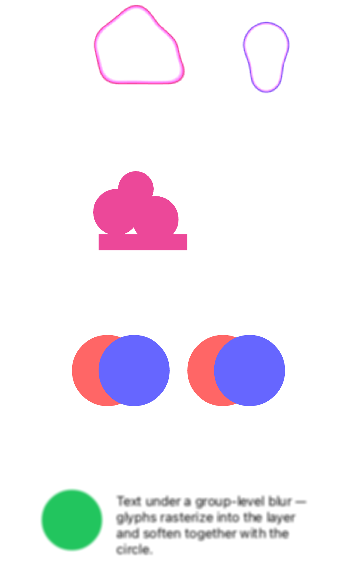 Group layer effects — offscreen compositing and gooey fusion