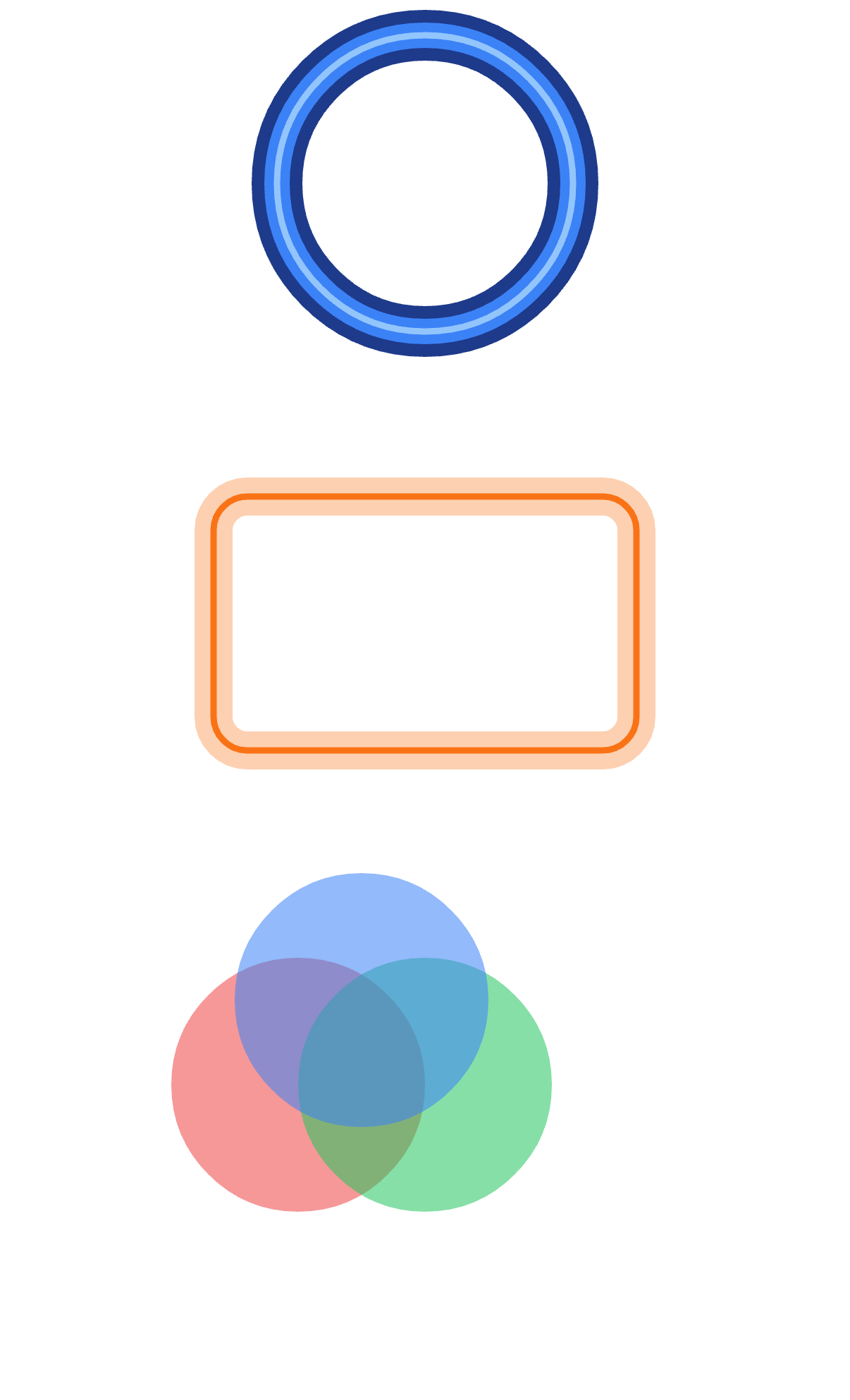 Multi-pass painting demo — concentric strokes, per-pass opacity and blend modes